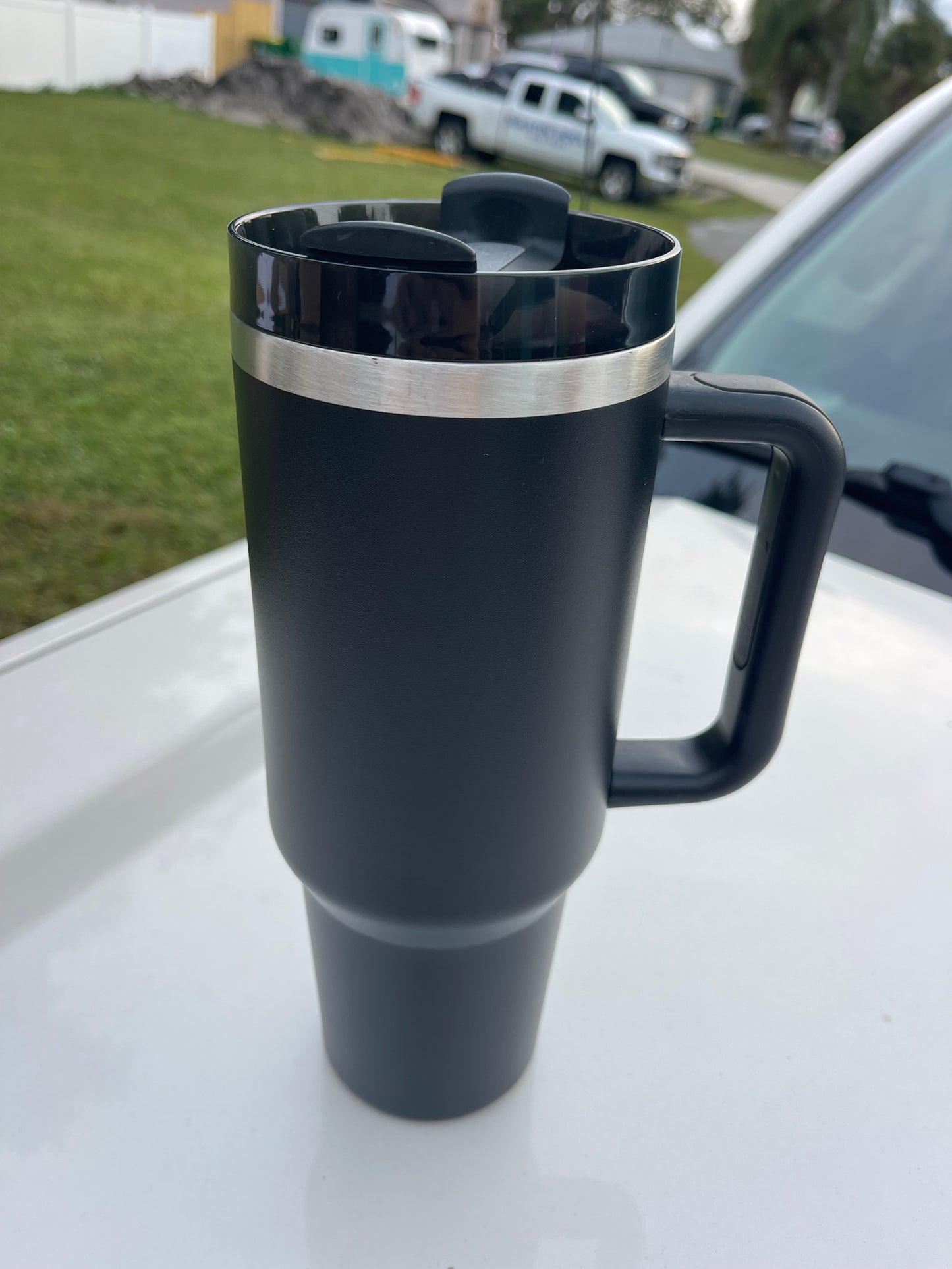 40 oz 2.0 Powder Coated w/ Handle Tumbler