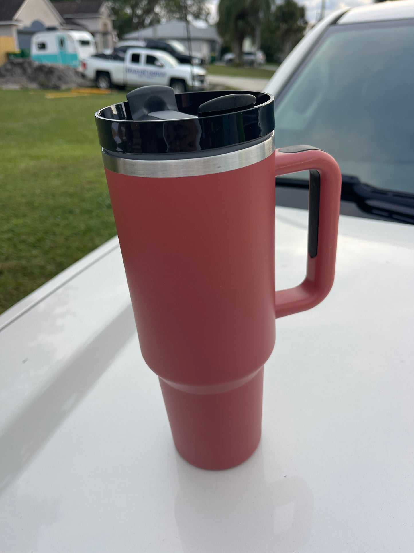 40 oz 2.0 Powder Coated w/ Handle Tumbler