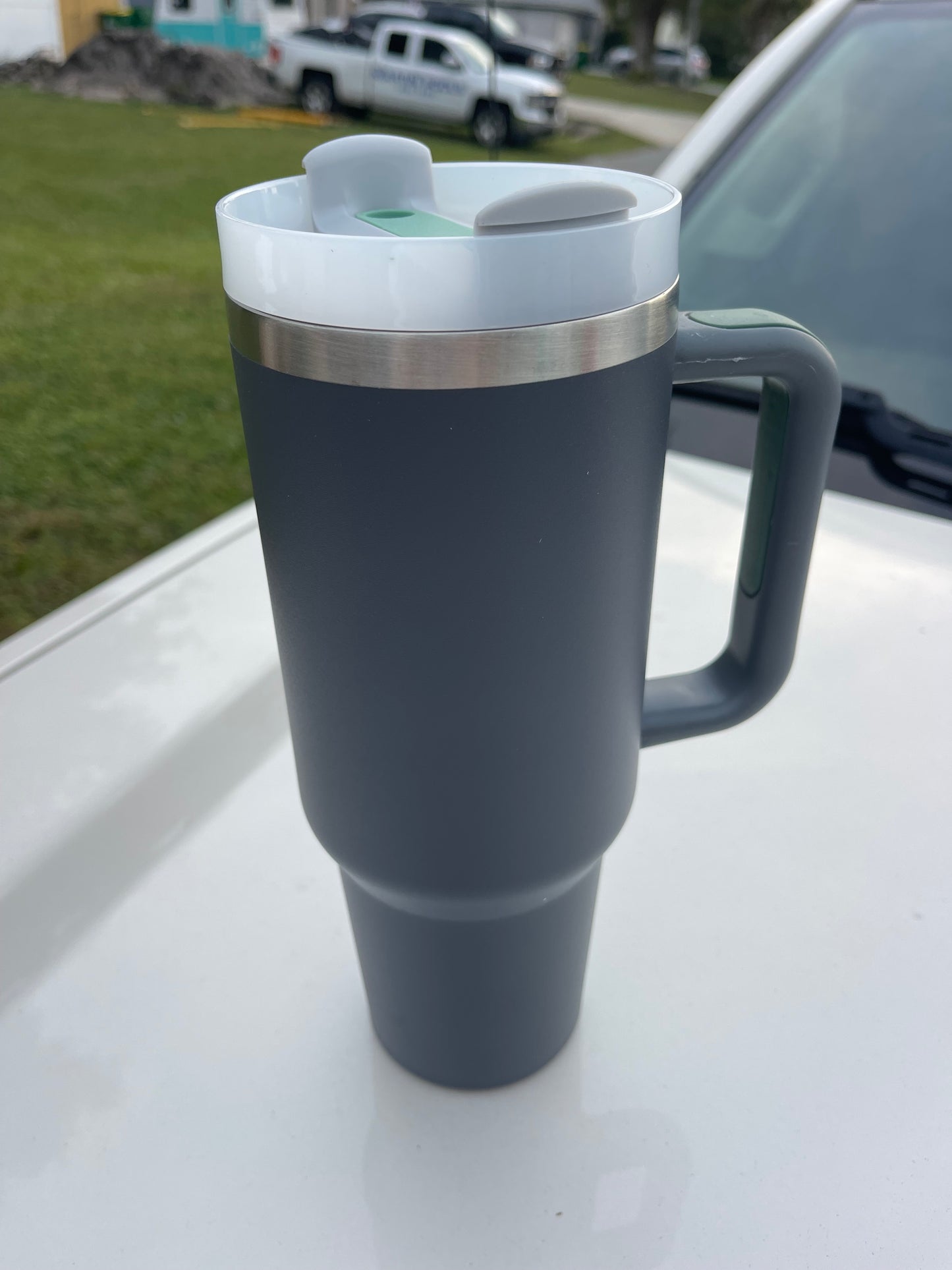 40 oz 2.0 Powder Coated w/ Handle Tumbler