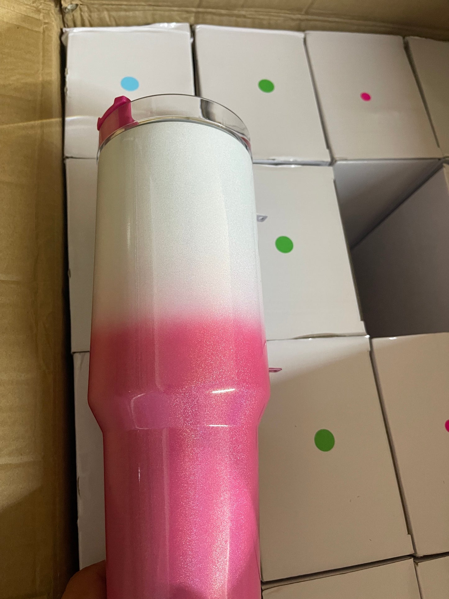 40 oz Gradient w/ Handle Sublimation Tumbler