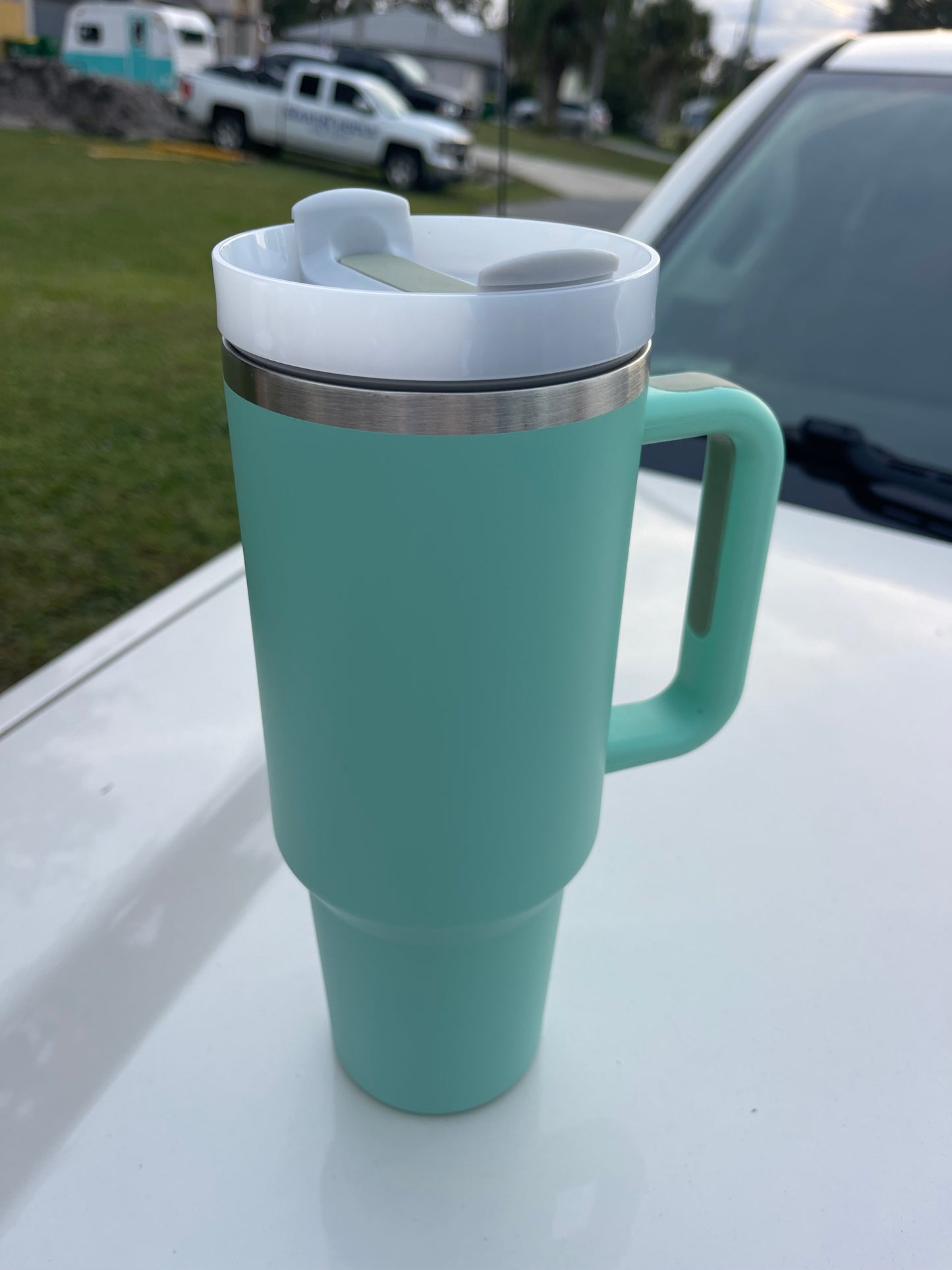 40 oz 2.0 Powder Coated w/ Handle Tumbler