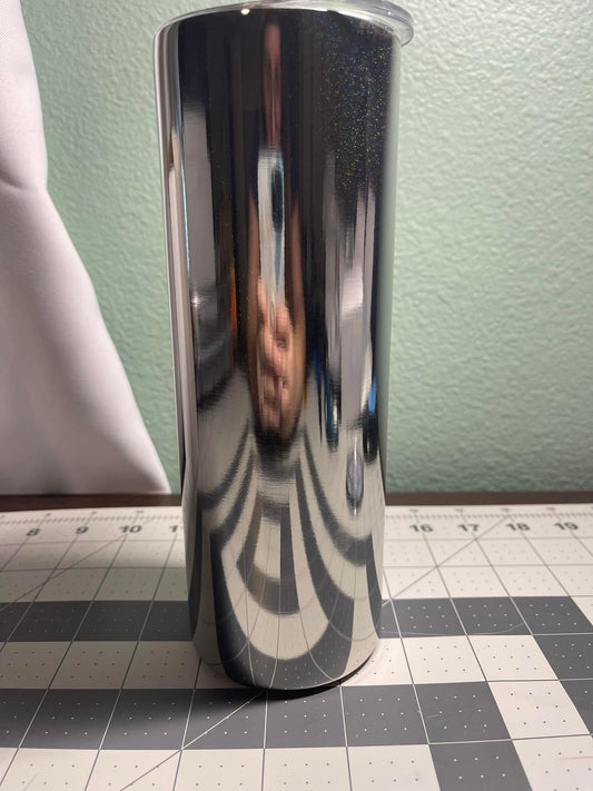 Silver mirror tumbler