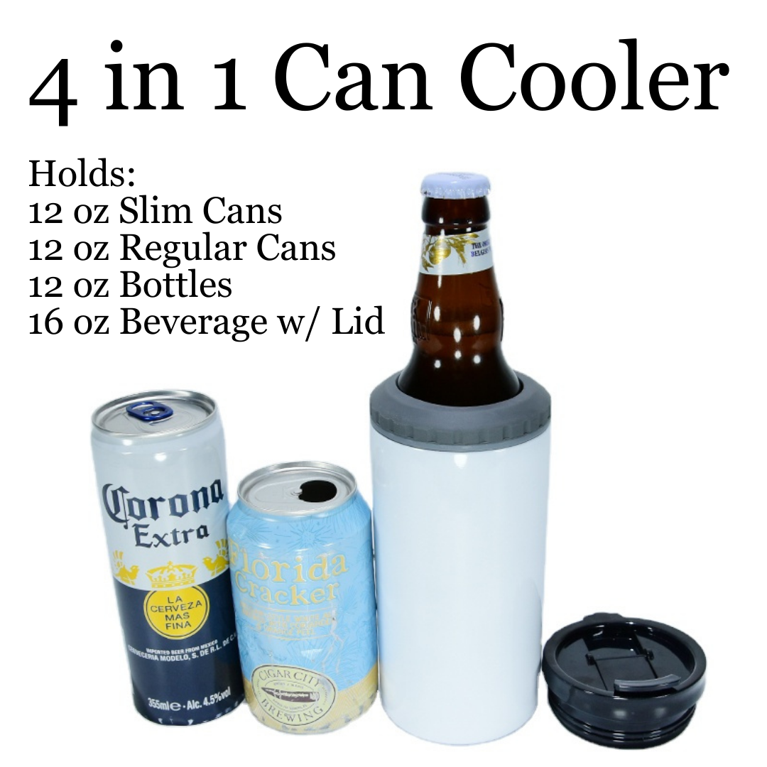  4-in-1 Slim Can Cooler Easy to Hold Insulated Beer Can